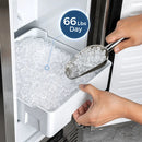 Kismile Commercial Built-in Ice Maker Machine,80Lbs/Day,Under Counter Ice Cube Maker with 24H Timer,Reversible Door,Built-in Freestanding Ice Maker for Home & Office(Silver) by Kismile