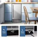 Kismile Commercial Built-in Ice Maker Machine,80Lbs/Day,Under Counter Ice Cube Maker with 24H Timer,Reversible Door,Built-in Freestanding Ice Maker for Home & Office(Silver) by Kismile