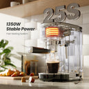 Kismile Espresso Machine, Semi-Automatic Coffee Maker with Bean Grinder and Milk Frother Steam Wand