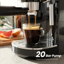Kismile Espresso Machine, Semi-Automatic Coffee Maker with Bean Grinder and Milk Frother Steam Wand