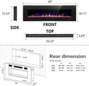 Electric Fireplace Recessed and Wall Mounted,830C3,836C3,842C3,850C3,860C3,868C3