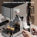 Kismile Espresso Coffee Maker Machine 20 Bar, with Milk Frother Steam Wand CM8032