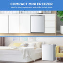 Kismile Upright Freezer,3.0 Cu.ft Mini Freezer with Reversible Single Door
