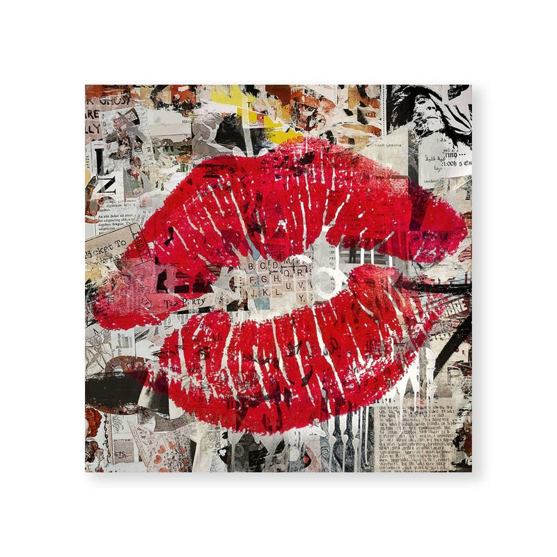 Kiss Collage Canvas