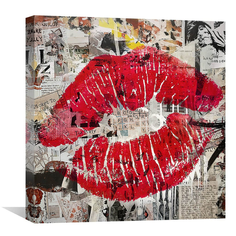 Kiss Collage Canvas