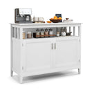 Kitchen Buffet Server Sideboard Storage Cabinet with 2 Doors and Shelf by LJGDeals