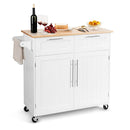 Heavy Duty Rolling Kitchen Cart with Tower Holder and Drawer by LJGDeals