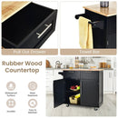 Heavy Duty Rolling Kitchen Cart with Tower Holder and Drawer by LJGDeals
