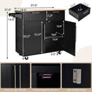 Heavy Duty Rolling Kitchen Cart with Tower Holder and Drawer by LJGDeals