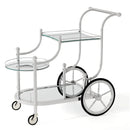 3-Tier Home Bar Serving Cart on Wheels with Mirrored Shelves by LJGDeals