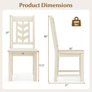Kitchen Side Dining Chair Set of 2 with Rubber Wood Frame by LJGDeals