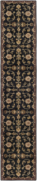 Kittredge Floral Black Wool Rug