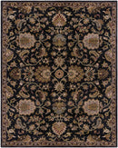 Kittredge Floral Black Wool Rug