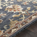 Kittredge Floral Black Wool Rug