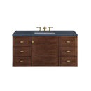 James Martin Amberly 48" Dual Mount Single Bathroom Vanity, Mid-Century Walnut