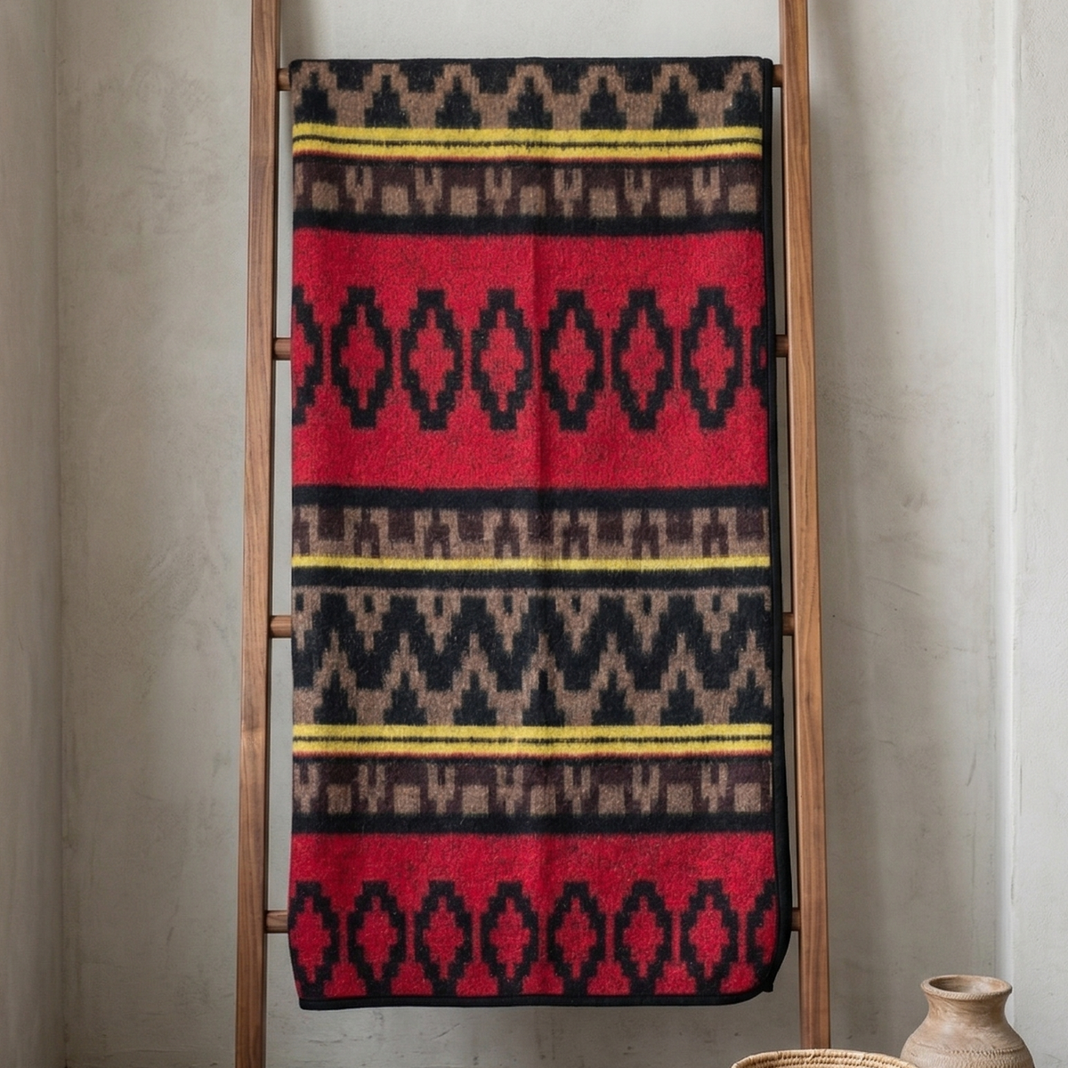 Crimson Ultra-soft Mexican Blanket, photo 5 of 5