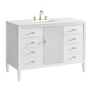 James Martin Myrrin 48" Single Bathroom Vanity, Bright White