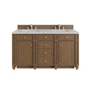James Martin Bristol 60" Double Bathroom Vanity, Saddle Brown