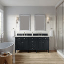 James Martin Brittany 72" Double Bathroom Vanity, Black Onyx