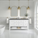 James Martin Breckenridge 60" Double Bathroom Vanity, Bright White