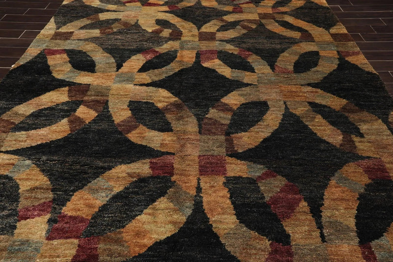 9' x 12' Hand Knotted 100% Jute Thick Pile Oriental Area Rug Modern Charcoal