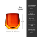 Aurora Double-Walled Tumblers in Amber Set of 2 by Viski