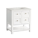 James Martin Breckenridge 30" Single Bathroom Vanity, Bright White