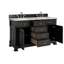 James Martin Brookfield 60" Double Bathroom Vanity, Black Onyx