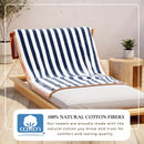 Oversized Striped Border Cabana Beach Towel - Santa Cruz by Great Bay Home