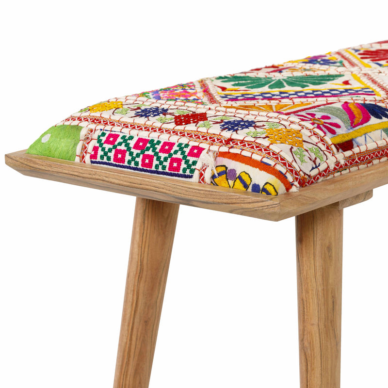 Yook Colorful Wood Bench