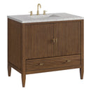 James Martin Myrrin 36" Single Bathroom Vanity, Mid-Century Walnut