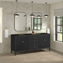 James Martin Myrrin 72" Double Bathroom Vanity, Carbon Oak