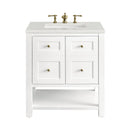 James Martin Breckenridge 30" Single Bathroom Vanity, Bright White