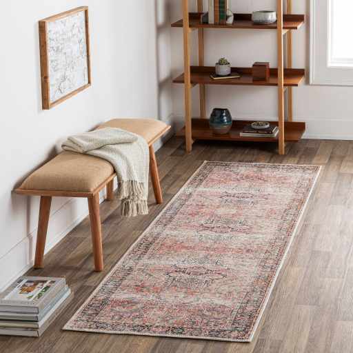 Dunsha Vintage Flat Pile Washable Rug