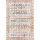 Rust Maligaya Distressed Washable Area Rug