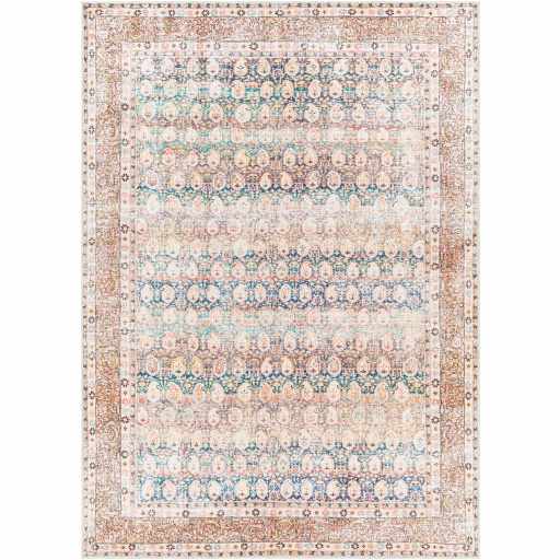 Maligaya Vintage Flat Pile Washable Rug