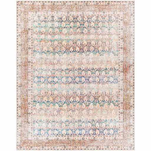 Maligaya Vintage Flat Pile Washable Rug