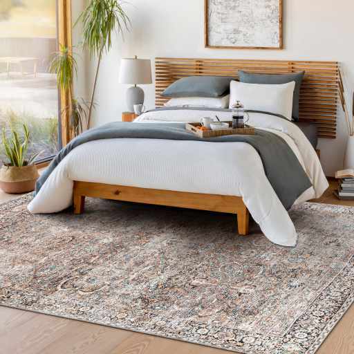 Jill Vintage Flat Pile Washable Rug