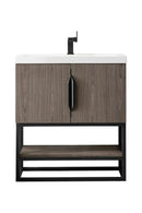 James Martin Columbia 31.5" Single Bathroom Vanity, Ash Gray
