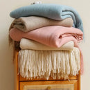 GobekUsa Knitted Cashmere Siesta Blanket - Soft Sofa Throw & Bedding Blanket