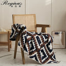 GobekUsa Knitted Geometric Quilt Blanket – Soft & Cozy Home Decor Blanket