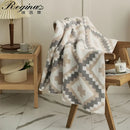 GobekUsa Knitted Geometric Quilt Blanket – Soft & Cozy Home Decor Blanket