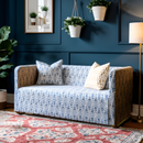 Boho Indigo Blue Slipcover – Compatible with IKEA Knopparp Sofa (3-Seater)
