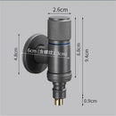 Knurled black copper brass washing machine faucet laundry room by Decorbites