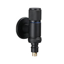 Knurled black copper brass washing machine faucet laundry room by Decorbites