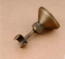 Knurled brass shower head holder wall mount bathroom hook by Decorbites