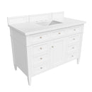 James Martin Brittany 48" Single Bathroom Vanity, Bright White