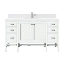 James Martin Addison 60" Single Bathroom Vanity, Glossy White