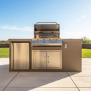KoKoMo Grills 7FT Straight BBQ Island With Built-In BBQ And Refrigerator [Made-To-Order] (SAK46187) by SAKSBY WHOLESALE