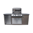 KoKoMo Grills 7FT Straight BBQ Island With Built-In BBQ And Refrigerator [Made-To-Order] (SAK46187) by SAKSBY WHOLESALE